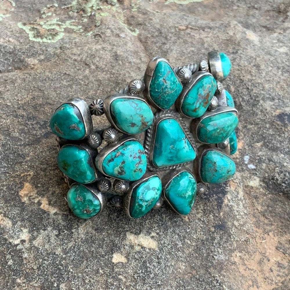 🌟Navajo Turquoise Sterling Cuff - Picture 15 of 16